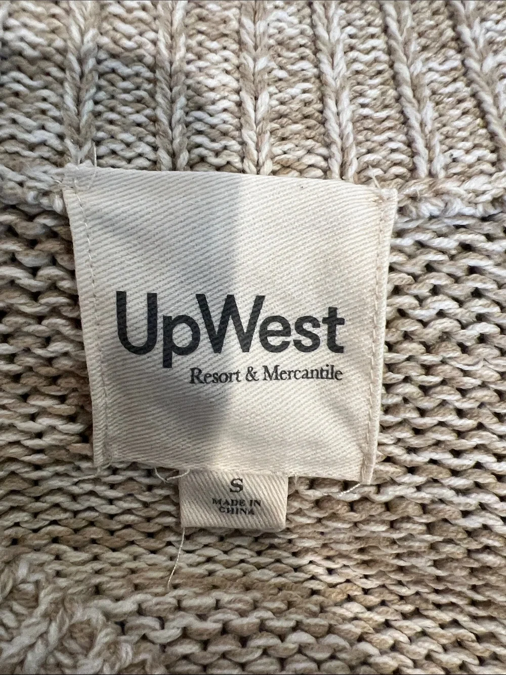 UpWest Resort Neutral Knit Button-Up Sweater Cardigan